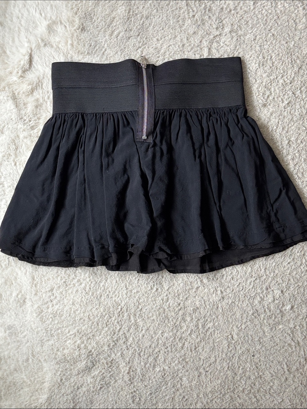Wet Seal Black Mini Skirt with Back Zip